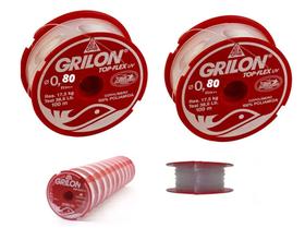 2 - Linhas Grilon Nylon Monofilamento 0,60mm - Carretel 100m Branco