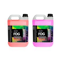 2 Líquido P/ Maquina Fumaça 5 Litros Morango + Tutti-frutti