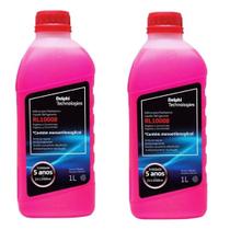 2 litro aditivo radiador concentrado rosa original delphi