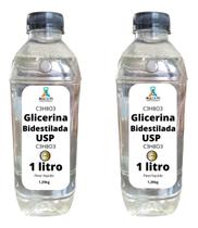 2 Litros Glicerina Bidestilada Usp Vegetal + Laudo E Nf - Allquin