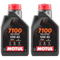 2 Litros Óleo De Motor Motul 7100 4t 10w40 100% Sintético Z1000 Z900 Z800 Versys Xj6 R1 Tiger 800 900 1200 Bonneville
