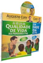 2 Livros + CD As 10 Leis da Qualidade de Vida Augusto Cury