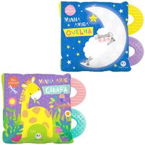 2 Livros de Pano Olá Pequenino! Minha Amiga Ovelha e Girafa - Ciranda Cultural
