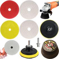 2 Lixas 4 Pol. 100Mm Diamantada Grão + 1 Disco Prato Suporte 2 Lixas 4 Pol. 100Mm Diamantada Grão + 1 Disco Prato Suporte