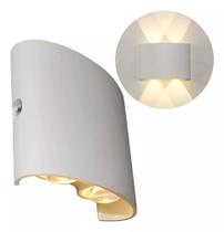 2 Luminária Arandela parede Led 4w Super Lente 4 Fachos 3000k meia lua 2 Luminária Arandela parede Led 4w Super Lente 4 Fachos 3000k meia lua