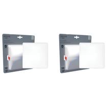 2 Luminaria LED Embutir Quadrada 18w Borda Infinita 4000k Avant