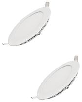 2 Luminária Led Ourolux Embutir Redondo 24w Bivolt 2700k