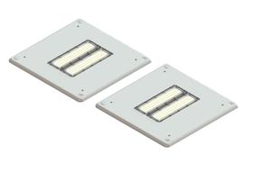 2 Luminaria Posto Combustível Combate 100W LED OSRAM 9000L