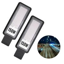 2 Luminária Pública Para Poste Alta Potência 6500k Rua 150w Bivolt