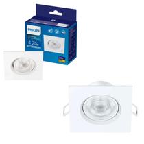 2 Luminária Spot Led 4,2w Philips Gu10 6500k Fria Bivolt 2 Luminária Spot Led 4,2w Philips Gu10 6500k Fria Bivolt