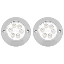 2 Luminária Universal Interna Ônibus Caminhão Baú CINZA LED