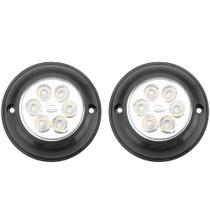 2 Luminária Universal Interna Ônibus Caminhão Baú PRETO LED
