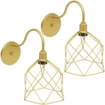 2 Luminárias Arandela de Parede Aramada Cálice Industrial Retro Vintage Agp Ilumini 2 Luminárias Arandela de Parede Aramada Cálice Industrial Retro Vintage Agp Ilumini