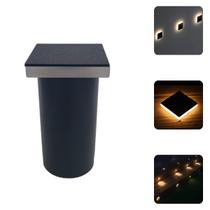2 Luminárias Balizadores Spots Quadrados Led Em PVC De 3W Luz Branco Quente De Embutir Em Piso Chão Solo Gramado Jardim 2 Luminárias Balizadores Spots Quadrados Led Em PVC De 3W Luz Branco Quente De Embutir Em Piso Chão Solo Gramado Jardim