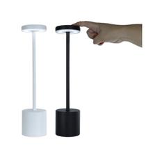 2 Luminarias de Mesa Luz LED Sensor Touch Recarregável USB