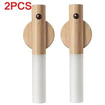 2 Luminárias LED Sensor De Movimento USB S/Fio Parede Magnética