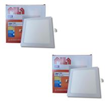 2 Luminárias Painel Led Embutir Philips Pila 18w 3000k