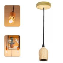 2 Lustres Pendentes Rústicos Redondo Oval Em Madeira Tampa Canopla Regulável 1,20M Para Teto Fio PP Soquete E27 Bivolt 2 Lustres Pendentes Rústicos Redondo Oval Em Madeira Tampa Canopla Regulável 1,20M Para Teto Fio PP Soquete E27 Bivolt