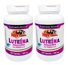 2 Luteína Zeaxantina + Vitamina A e C 500mg 120 Cápsulas - Rei Terra