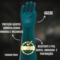2 Luvas 46cm Pvc Oléo,abrasivo,química,usinagem,risco Biológico