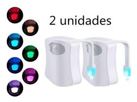 2 Luz Abajur Vaso Sanitario Lightbowl Com Sensor Led 8 Cores