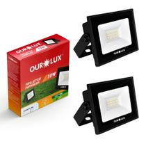2 Luz Elétrica Refletor Área Externa Holofote Potente 10w