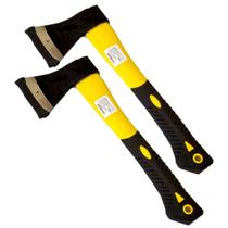 2 Machados Aço Forjado 800g Cabo De Fibra Emborrachado 2 Machados Aço Forjado 800g Cabo De Fibra Emborrachado