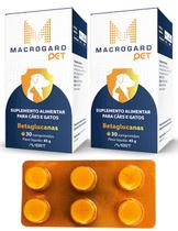 2 Macrogard Pet Cães Gatos Betaglucanas Com 30 Comprimidos 45g