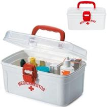 2 Maleta Caixa Medicamento Porta Comprimidos Primeiros Socorros