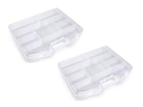 2 Maletas Plásticas Organizadoras 9 Divisorias Miudezas 2 Maletas Plásticas Organizadoras 9 Divisorias Miudezas