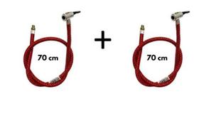 2 Mangueira bico reparo para bomba de ar 70cm bicicleta pneu mangueira reposição