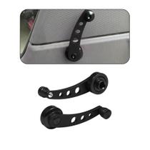 2 Manivela Vidro Alumínio Universal Fusca Opala Gol VW Preto 2 Manivela Vidro Alumínio Universal Fusca Opala Gol VW Preto