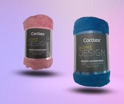 2 Mantas De Casal Corttex Home Design Em Microfibra Outono/ Inverno