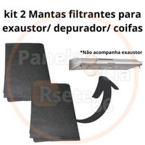 2 Mantas filtrantes para Exaustor / Coifa/ Depurador (filtro de feltro) 2 Mantas filtrantes para Exaustor / Coifa/ Depurador (filtro de feltro)