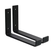 2 Mão Francesa Suporte Prateleira Invertido 20cm Preta Ferro 2 Mão Francesa Suporte Prateleira Invertido 20cm Preta Ferro