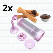 2 Máquina Churros Fácil Modelador Molde Caseiro Manual Kit 2 Máquina Churros Fácil Modelador Molde Caseiro Manual Kit