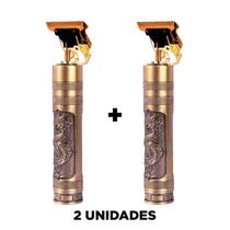 2 Maquininhas Dragon Retro Ultra Afiado Barba Profissional Gold