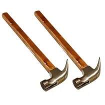 2 Martelos Tipo Bellota 30mm Cabo Madeirite Imã Porta Prego