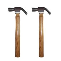 2 Martelos Unha 34cm Cabo De Madeira 400g A Pronta Entrega