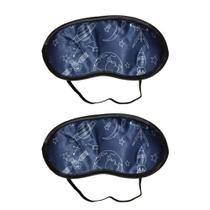 2 Máscara De Dormir Azul Tapa Olhos Anti Claridade Poliéster 2 Máscara De Dormir Azul Tapa Olhos Anti Claridade Poliéster