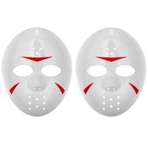 2 Máscara hockey Jason Terror Fantasia p/ Adultos e Crianças