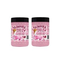 2 Máscara Quimica Rosas Coiffer 500g Aumenta Diametro Fios