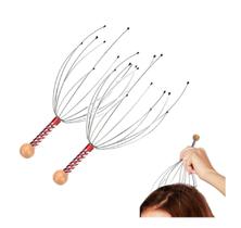 2 Massageador De Cabeça Anti Stress Relaxante Capilar 12 Pontas 2 Massageador De Cabeça Anti Stress Relaxante Capilar 12 Pontas