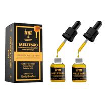 2 MELTESÃO Estimulante Beijável Unissex Esquenta Pulsa e Vibra 12ML INTT