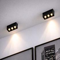 2 Micro Spot Downlight Sobrepor Led Preto Pontual Sala Luz05 2 Micro Spot Downlight Sobrepor Led Preto Pontual Sala Luz05