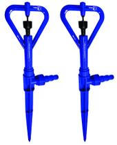 2 Microaspersor Aspersor com Haste P4 Irrigação Horta Jardim