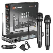 2 Microfone Sem Fio De Mão Uhf Com Função Talkback Display 24 bits/48 kHz K622M TB Kadosh