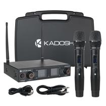 2 Microfones De Mão Sem Fio Uhf K502m Kadosh Profissional Para Festas Eventos Teatros Apresentações