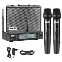 2 Microfones Sem Fio De Mão UHF 600 Canais Clarity II SKP Para Igreja Palestra Escola Show