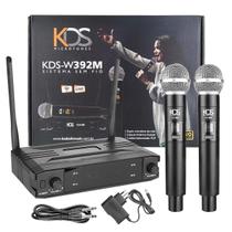 2 Microfones Sem Fio De Mão UHF Kadosh KDSW-392M Bivolt Para Igreja Palestra Escola